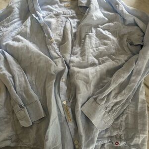 Linen Blue Men's Shirt